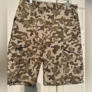 LRG Shorts Mens 32 Duck Camo Utility Cargo Paratrooper Y2K Vtg Skate Sk8 Classic